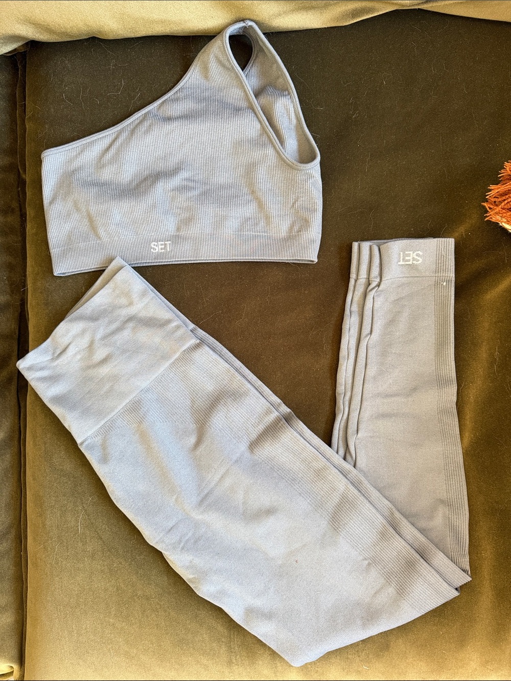 Set Active Gray Blue Matching Set